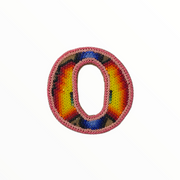Letter "O" with magnet Wixárika (Huichol) art small